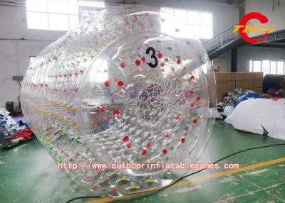 China Transparent Red Wave Point Inflatable Body Bumper Ball Outdoor Double Sports for sale