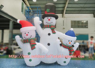 China Digital Print Christmas Inflatable Snowman , Large Inflatable Snowman For Christmas Decoration for sale