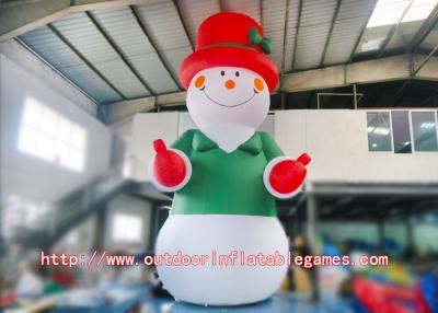 China Led Inflatable Snowman With Red Top Hat For For Party , Christmas Decoration for sale