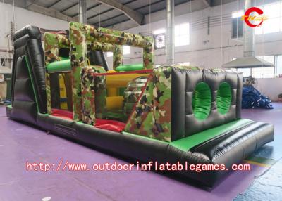 China Commercial Giant Adult Inflatable Obstacle Course With 0.55mm PVC Tarpaulin Material for sale