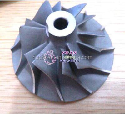 China Turbo jet engine parts superalloy turbine wheel compressor wheel kj66 jet engine for sale