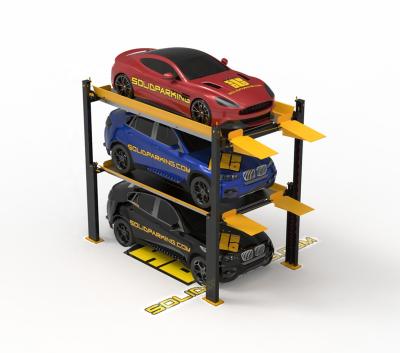 China 2700kg-3600kg Four Post Vehicle Triple Stacker Parking Lift 2700kg-3600kg for sale