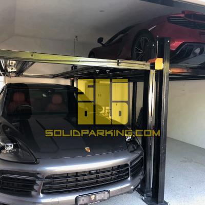 China High Quality Double Four Post Stacker Parking Lift For SUVs And Pickup Trucks 3600 Kg for sale