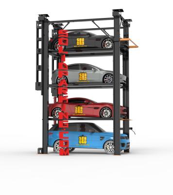 China HydroPark 3/4 Auto Parking Lift 4 Post Car Stacker Hydraulic Parking Level 2 System for sale