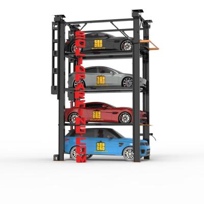 China Mutl-Stacker 4 Post Solid Steel Structure Parking Lifts For Car Storage / Pile Parking Hydraulic for sale