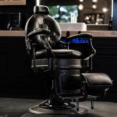 China European Vintage Portable Black Hydraulic Barber Chair Hair Salon Chair Hairdressing Beauty Equiment For Hairdresser for sale