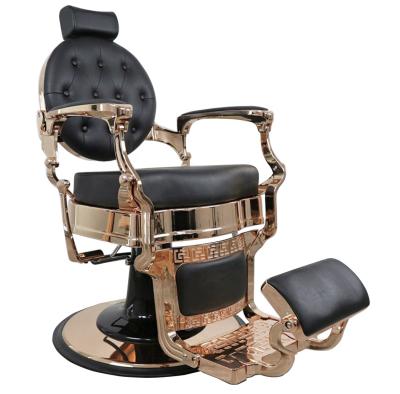 China EUROPEAN hot sale rose black gold barber chair antique; Beauty fashion salon chairs for barbershop; High quality hairdressing furniture for sale