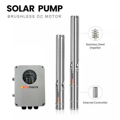 China Agriculture/home 2hp national park deep borehole pump 95m solar head irrigation pumps water high capacity solar submersible water pump for sale