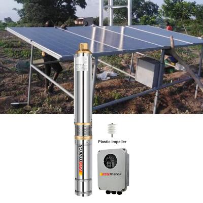 China Agriculture/home water pumps borehole 1hp 3 inch 4 inch farm irrigation solar water pumps submersible low water high pressure pumps for sale