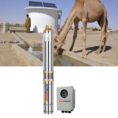 China Agriculture/Home Morroco Community Solar Water Pumps 3 Inch 1300w High Head 123m Deep Borehole Good Deep Well Centrifugal Water Pumps for sale