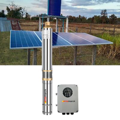 China Agriculture / Home Africa Community Solar Water Pump For Boreholes 123m Deep Head Centrifugal 3 Inch Solar Water Pumps Set Agriculture for sale