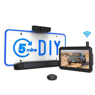 China Auto-Vox Solar Battery Powered Wireless Backup Camera With 5 Inch Monitor for sale