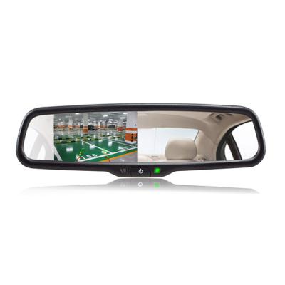 China 4.3inch lcd tft car monitor high brightness 1200cd car rear view mirror monitor RVS-T1400-A for sale