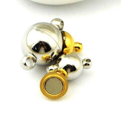 China 316 L SS BMZ 316 L Wholesale Magnetic Stainless Magnetic Ball Clasp Jewelry Ball Chain Connector Clasp 6/8/10/12/14/16 mm for sale