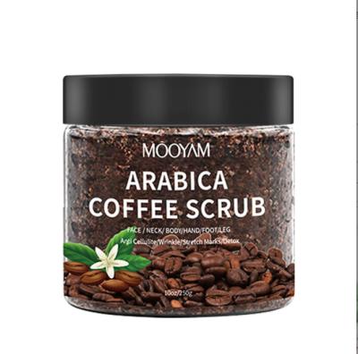 China Private Label Exfoliator Whitening Moisturizing Exfoliate To Remove Dead Skin Arabica Coffee Organic Natural Body Scrub for sale