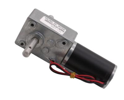 China Jinshunlaite Double Shaft High Torque 12V 24V DC Electric Motor 10-471 Rpm Self-lock DC Worm Totally Enclosed Motor With Metal Gear Box For Boat for sale