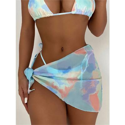 China Breathable Tie Dye Swimming Wears Women To Cover Up for sale