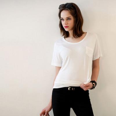 China Custom 100% round neck plain cotton t-shirt women anti-shrink moq bottom cotton t-shirt for sale