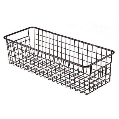 China Wholesale Viable Metal Home Storage Baskets Iron Wire Mesh Basket Clothing Storage Wire Mesh Basket for sale