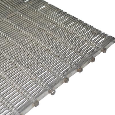 China Heat Resistant Heat Resistant Porcelain Stainless Steel Eye Link Conveyor Belt for sale