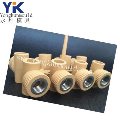 China Steel Female Threaded Injection PPR Tee Pipe Fitting Mold Maker for sale