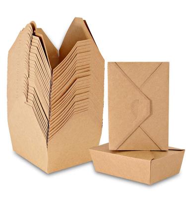 China Free Sample Disposable Organic Food Packaging Folding Grade Disposable Fast Food Paper Box for sale