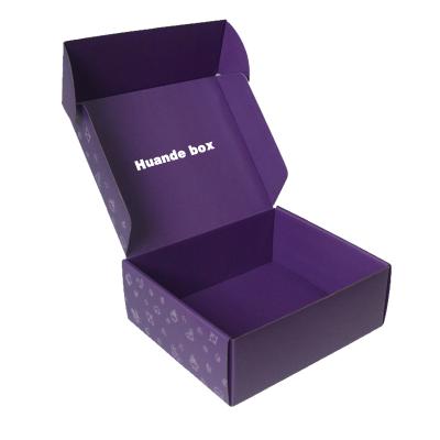 China Recycled Custom Foldable Hinged Lid Corrugated Materials Logo Foldable Custom Monthly Flat Subscription Packaging Cosmetic Box for sale