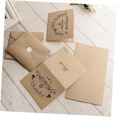 China Custom Brown Paper Deer Brown Paper Wrapping Logo Self-Seal Plain Window Envelope Kraft Wraps Gift Card Craft Paper Envelope for sale