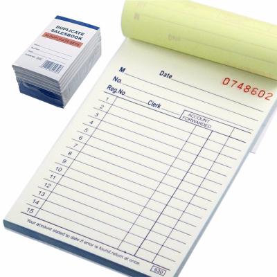 China Shipping Ad Packaging Duplicate Carbonless Receipt Invoice Book , Tax Invoice NCR Book Printing for sale