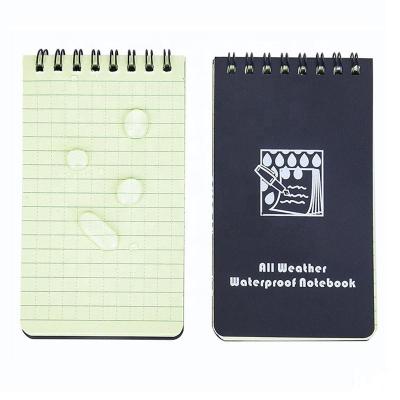 China Mailing Packing Customized Pocket All Weather Waterproof Notepad Notebook Top Spiral All Weather Notebook for sale