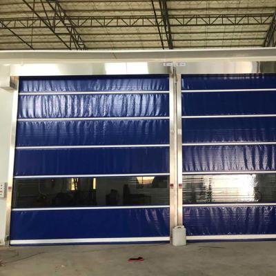 China Augfu windproof high speed door customized color pcv spiral automatic rolling up security door for sale