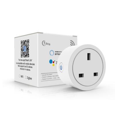 China WIFI UK Power Socket Plug Aleax Timing Tuya Zigbee Wall Socket for sale