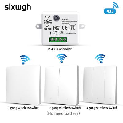 China tuya Wireless Remote Control Switch controller and receiver match with tuya module support google alexa voice control for sale