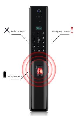 China Seguridad en el hogar Cerraduras inteligentes de puertas de entrada Reconocimiento facial 3D Contraseña antipeeping en venta