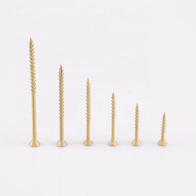 China Carbon steel tx20 ​​screw flat head gold wood wood screw color coted with free sample for sale