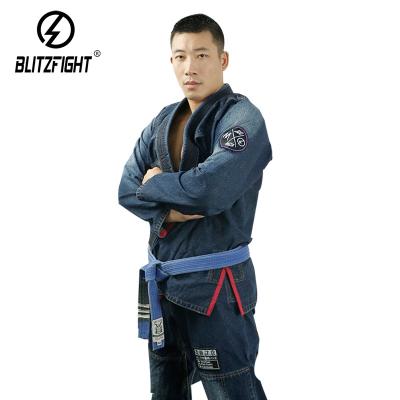 China 100% cotton denim style jiu jitsu gi bjj kimono maker for sale