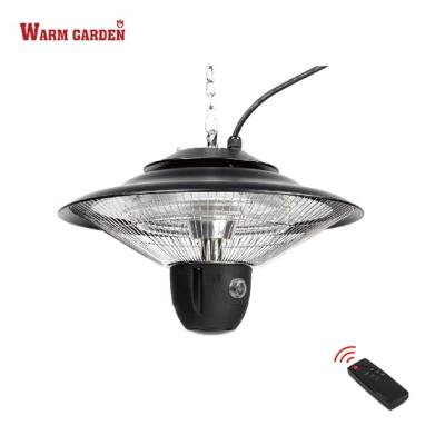 China Outdoor IPX4 CE APPROVED 1500W BLACK STEEL OUTSIDE CEILING ELECTRIC PATIO HEATER WITH REMOTE CONTROL for sale