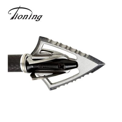 China 6061-T6 6 blade aluminum XT 100gr serrated mechanical broadhead for sale