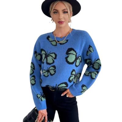 China New Design High Quality Anti-wrinkle Retro Copy Knit Loose Sweater Women's Autumn Pullover Sweater for sale