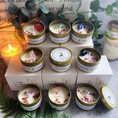 China 2023 Factory Wholesale Luxury High Quality Aromatherapy Soy Wax Scented Gemstone Crystal Candles for sale