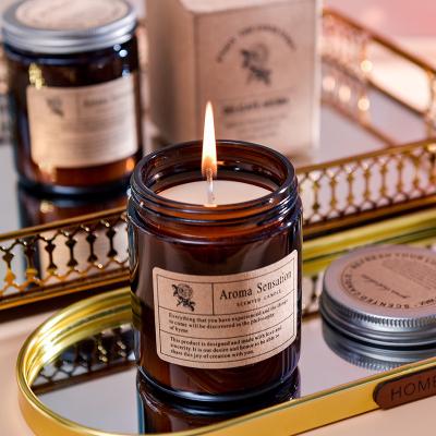 China Luxury Single Jar Candle Vanilla Soy Wax Candle For Home Scents Custom Label for sale