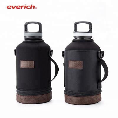 China PORTABLE in running leak and spill proof stainless steel double wall beer shaker 1 gallon water bottle for sale