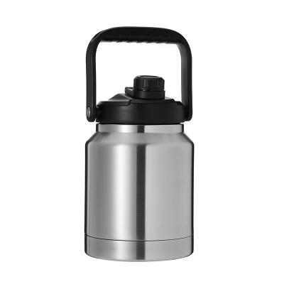 China PORTABLE in 1 gallon double wall stainless steel barrel 64oz beer stock buzzer bpa free water bottle for sale