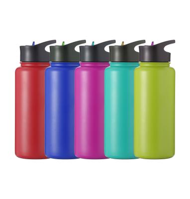 China 2020 Hot Sales Royalblue PORTABLE Wide Mouth Bottle With Straw Insulated Water Bottle Stainless Steel for sale