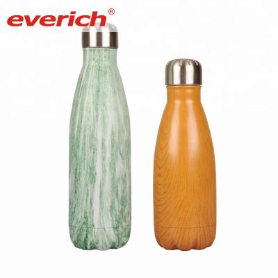 China Customized Viable Color 500ml Insulated Cola Bottle Shaped Water Bottle Sports Flask With Brush for sale