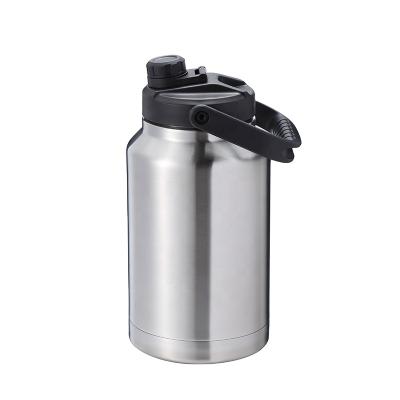 China Viable Wholesale New Everich Design Stainless Steel Vacuum Insulated 128oz Beer Shaker With Portable Lid for sale