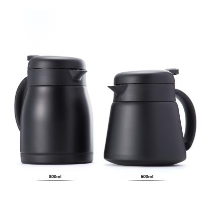 China WITH LID 600/800ml Coffee Pot Insulated Double Wall Vacuum Stainless Steel Coffee Carafe for sale