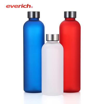 China Sustainable 32oz 100% BPA Free Leakproof Plastic Drinking Water Bottle Frosted Sports Tritan Water Bottles With Handle Lid And Custom Logo for sale