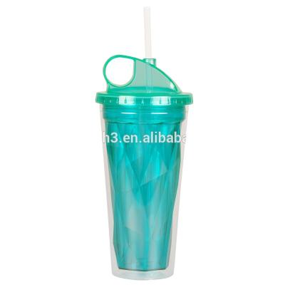 China With Lid And Tumbler Double Wall Premium Quality Eco-Friendly And BPA FREE Plastic Straw for sale