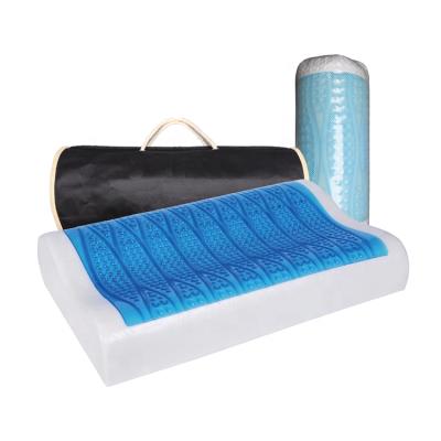 China Anti-Apnea Contour Memory Foam Magnet Pillow With Cooling Gel for sale